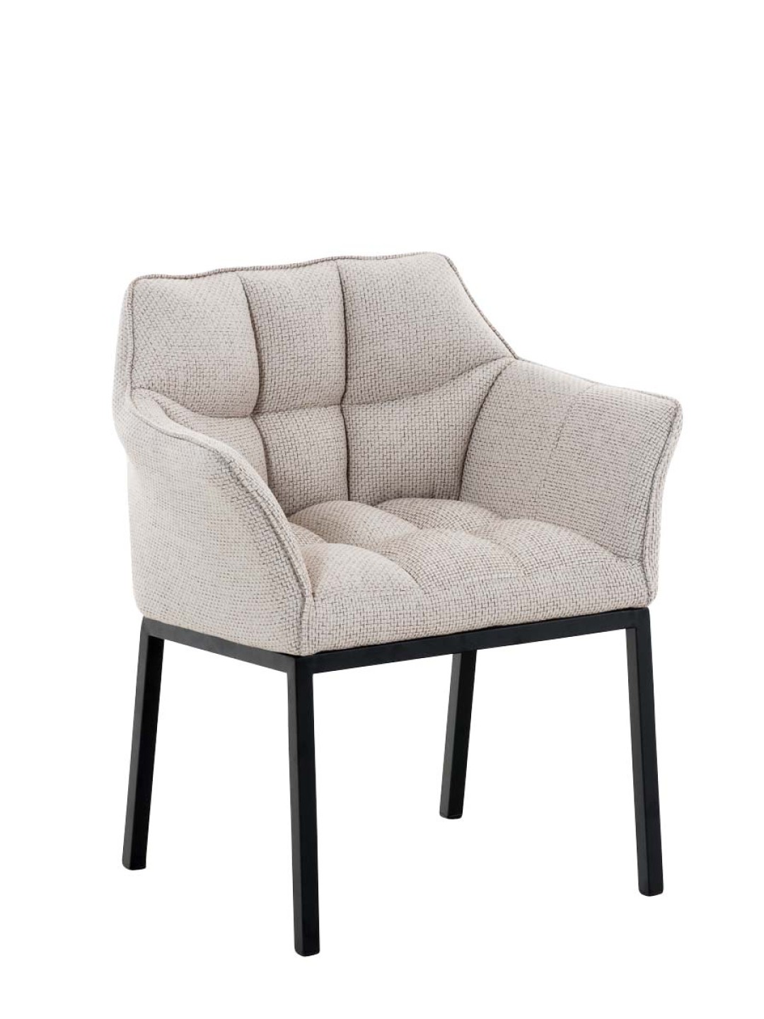 Chaise de salle à manger Octavia B tissu, ivoire