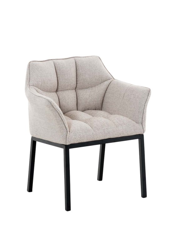 Chaise de salle à manger Octavia B tissu, ivoire