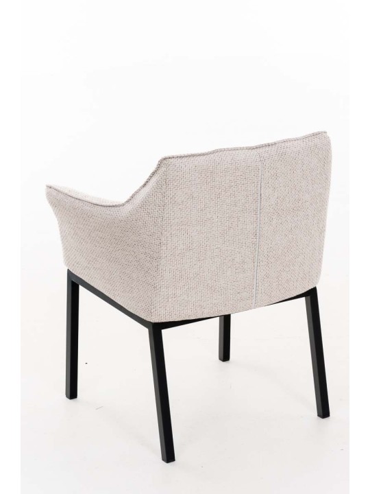 Chaise de salle à manger Octavia B tissu, ivoire