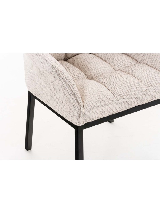 Chaise de salle à manger Octavia B tissu, ivoire