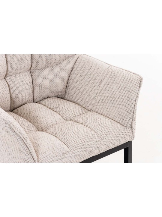 Chaise de salle à manger Octavia B tissu, ivoire