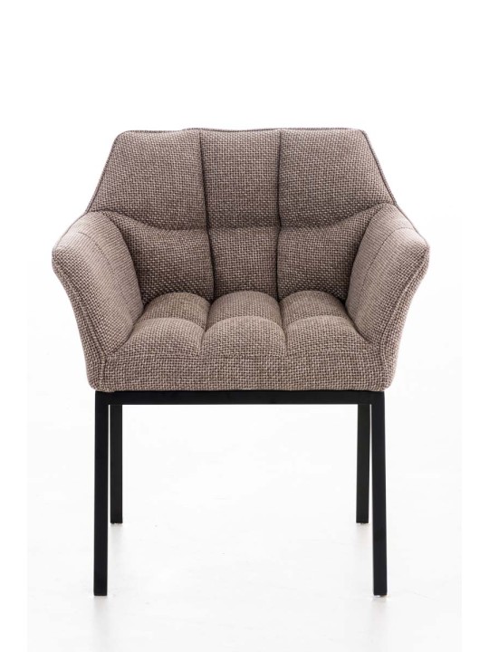 Chaise de salle à manger Octavia B tissu, brun terre
