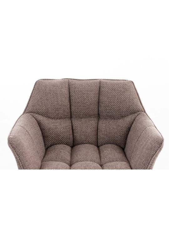 Chaise de salle à manger Octavia B tissu, brun terre