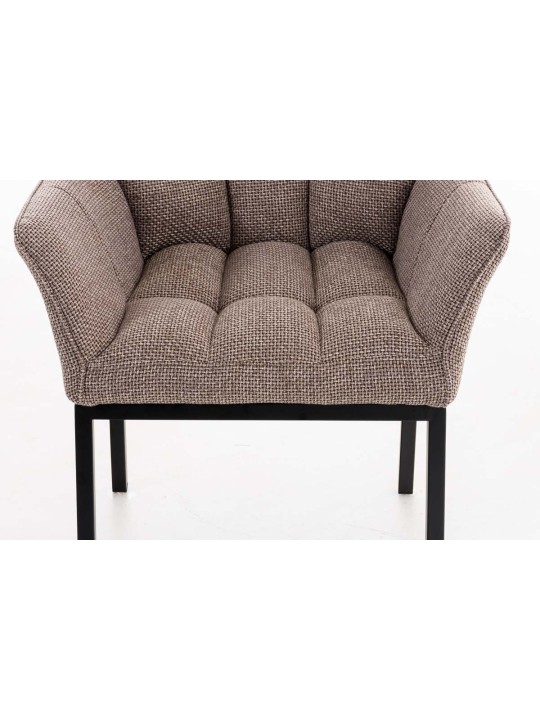 Chaise de salle à manger Octavia B tissu, brun terre
