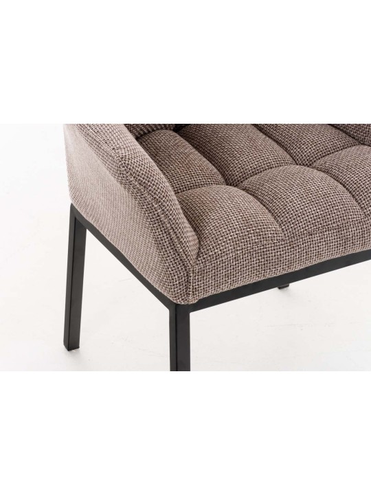 Chaise de salle à manger Octavia B tissu, brun terre
