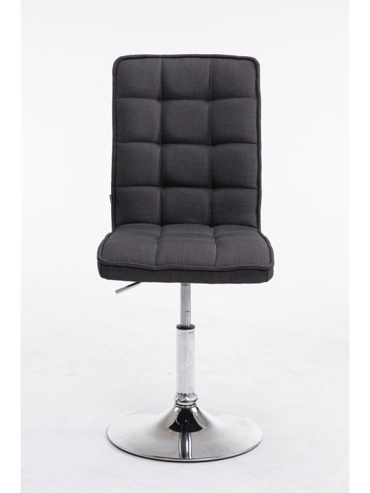 Chaise de salle à manger Peking V2 tissu, gris foncé