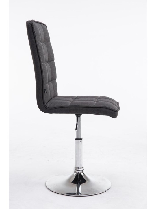 Chaise de salle à manger Peking V2 tissu, gris foncé
