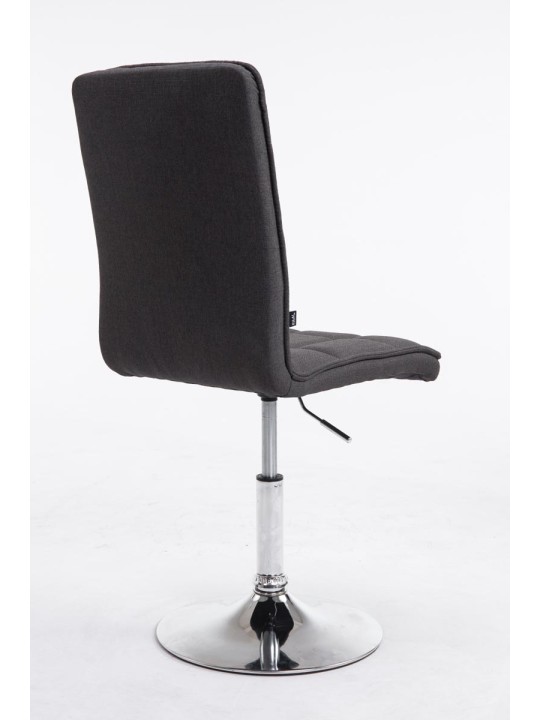 Chaise de salle à manger Peking V2 tissu, gris foncé