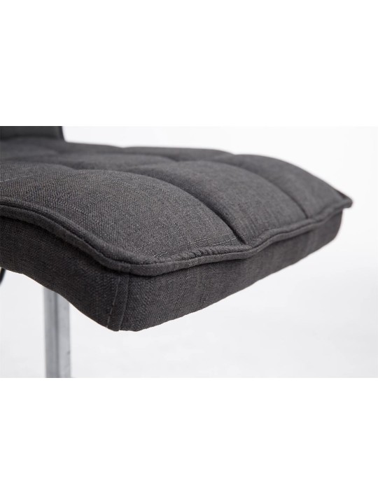 Chaise de salle à manger Peking V2 tissu, gris foncé