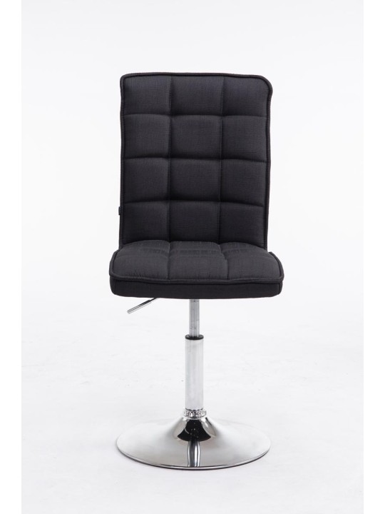 Chaise de salle à manger Peking V2 tissu, noir