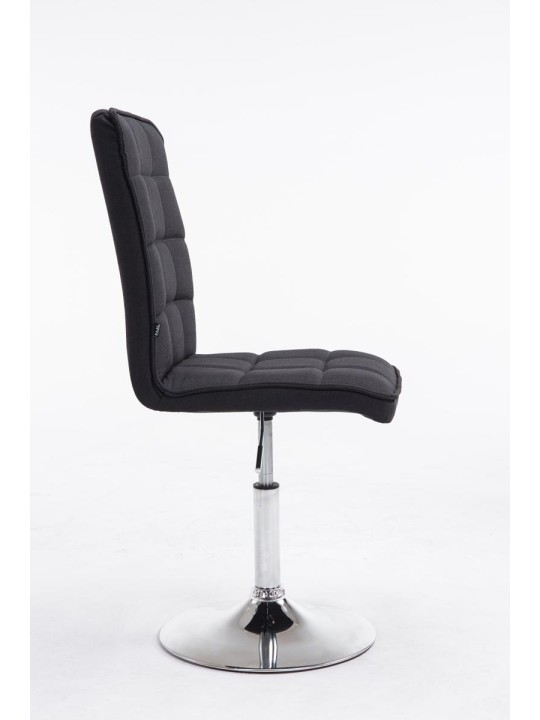 Chaise de salle à manger Peking V2 tissu, noir