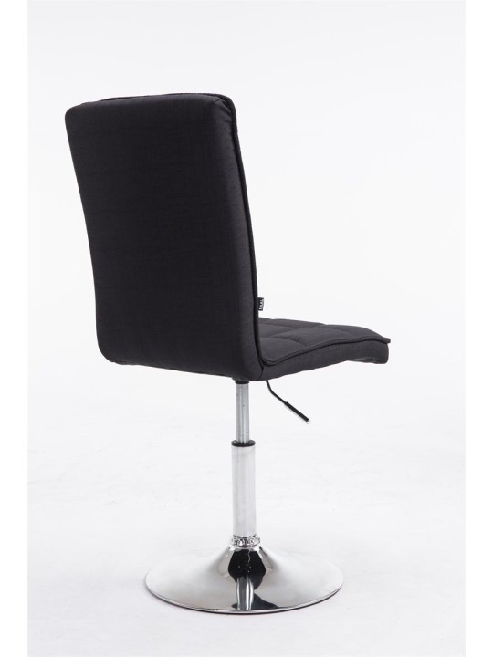 Chaise de salle à manger Peking V2 tissu, noir