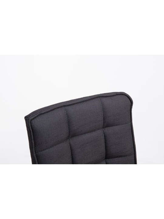 Chaise de salle à manger Peking V2 tissu, noir