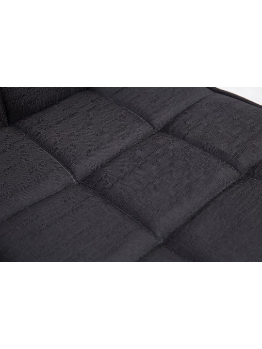 Chaise de salle à manger Peking V2 tissu, noir