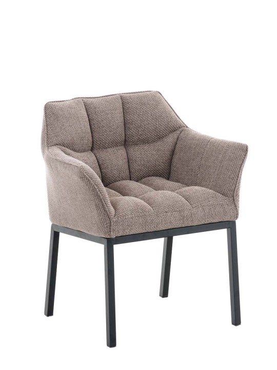 Chaise de salle à manger Octavia B tissu, brun terre