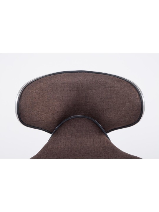 Tabouret de bar Las Vegas V2 tissu chrome, marron Tabouret de bar Las Vegas V2 tissu chrome, marron