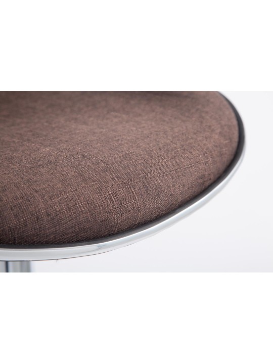Tabouret de bar Las Vegas V2 tissu chrome, marron Tabouret de bar Las Vegas V2 tissu chrome, marron