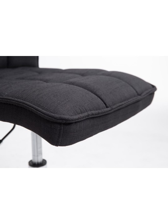Chaise de salle à manger Peking V2 tissu, noir