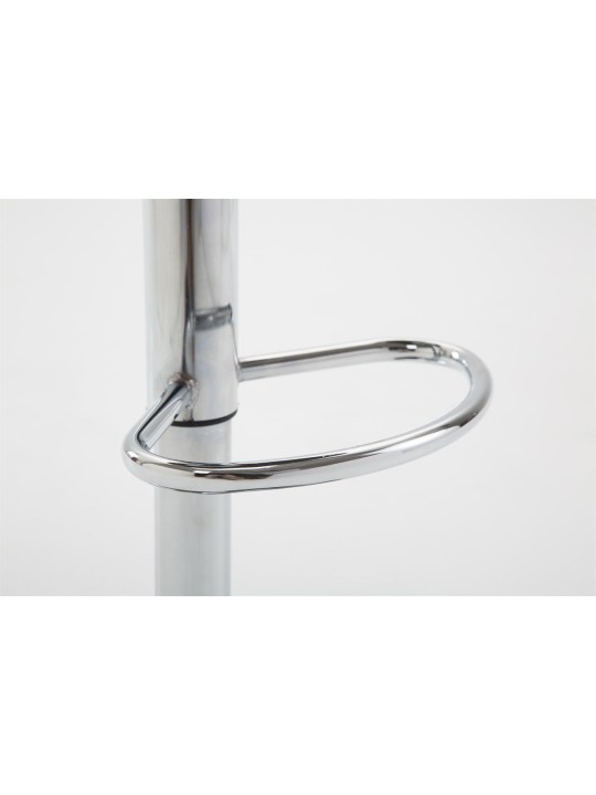 Tabouret de bar Shanghai tissu chrome, gris foncé
