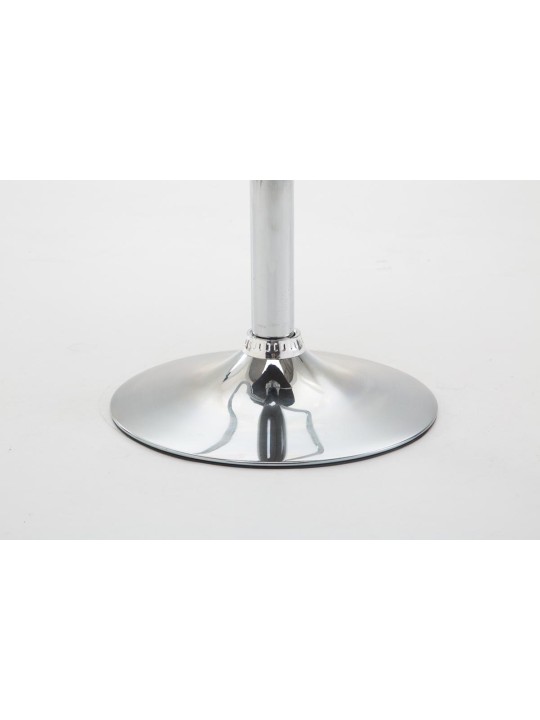 Tabouret de bar Shanghai tissu chrome, gris foncé