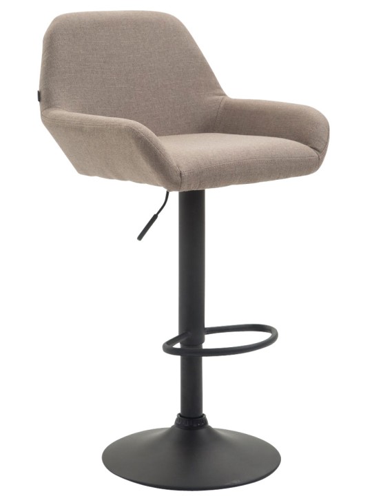 Tabouret de bar Braga tissu B, taupe