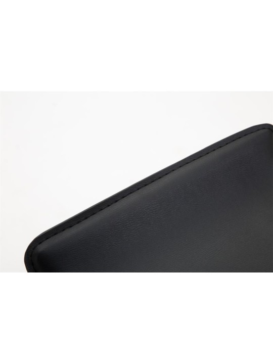 Tabouret de bar Dyn V2 simili cuir chromé, noir Tabouret de bar Dyn V2 simili cuir chromé, noir