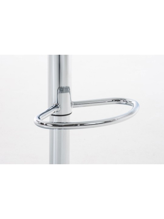 Lot de 2 tabourets de bar Hoover plastique chromé, blanc Lot de 2 tabourets de bar Hoover plastique chromé, blanc