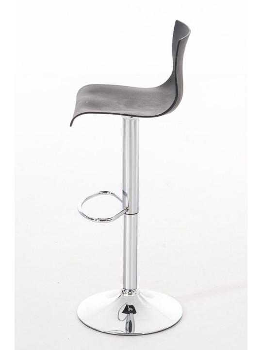 Lot de 2 tabourets de bar Hoover plastique chromé, noir Lot de 2 tabourets de bar Hoover plastique chromé, noir