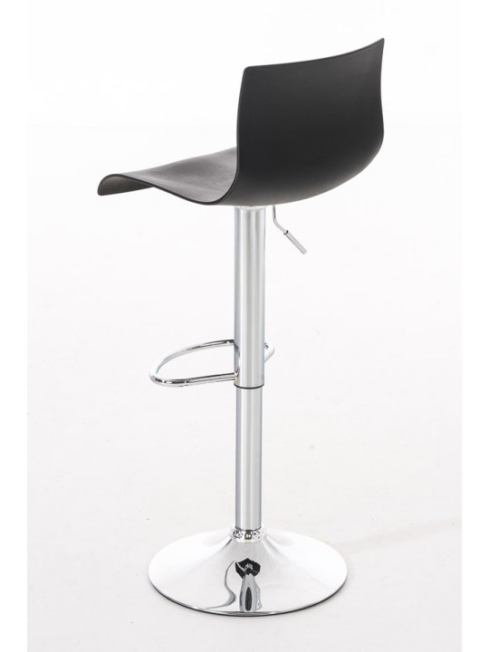 Lot de 2 tabourets de bar Hoover plastique chromé, noir Lot de 2 tabourets de bar Hoover plastique chromé, noir