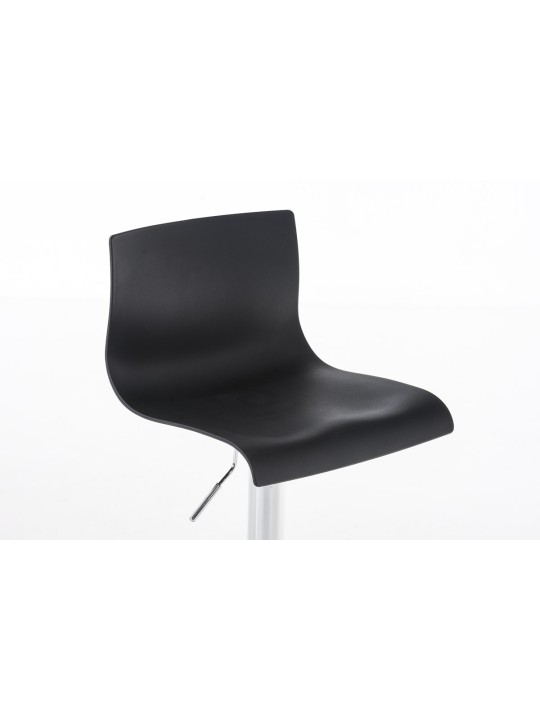 Lot de 2 tabourets de bar Hoover plastique chromé, noir Lot de 2 tabourets de bar Hoover plastique chromé, noir