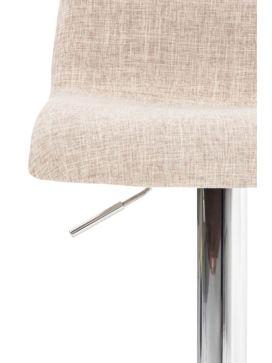 Lot de 2 tabourets de bar Hoover tissu chrome, crème Lot de 2 tabourets de bar Hoover tissu chrome, crème
