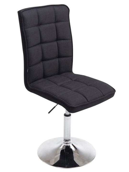 Chaise de salle à manger Peking V2 tissu, noir