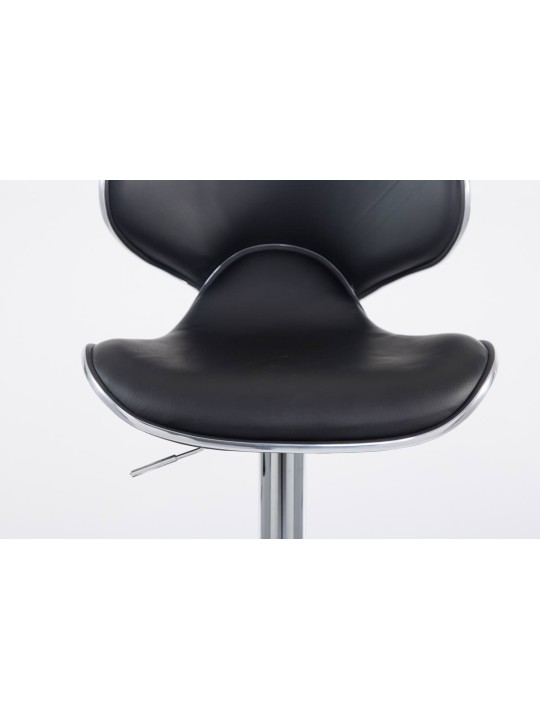 Lot de 2 tabourets de bar Las Vegas V2 similicuir chrome, noir Lot de 2 tabourets de bar Las Vegas V2 similicuir chrome, noir
