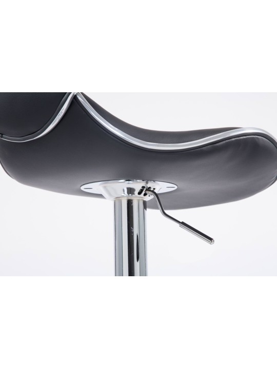 Lot de 2 tabourets de bar Las Vegas V2 similicuir chrome, noir Lot de 2 tabourets de bar Las Vegas V2 similicuir chrome, noir