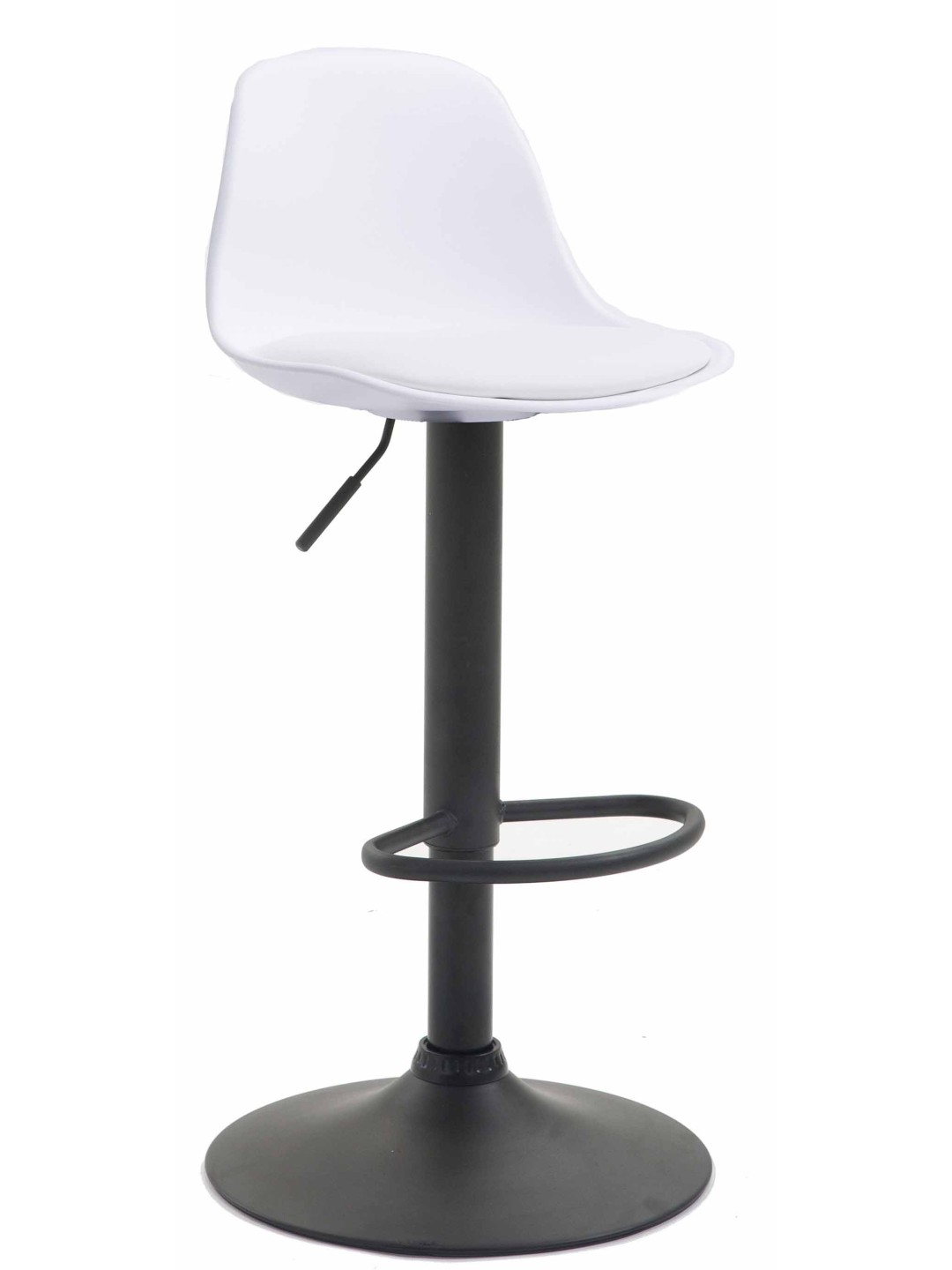 Tabouret de bar Kiel simili cuir, blanc