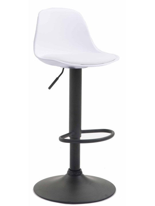 Tabouret de bar Kiel simili cuir, blanc