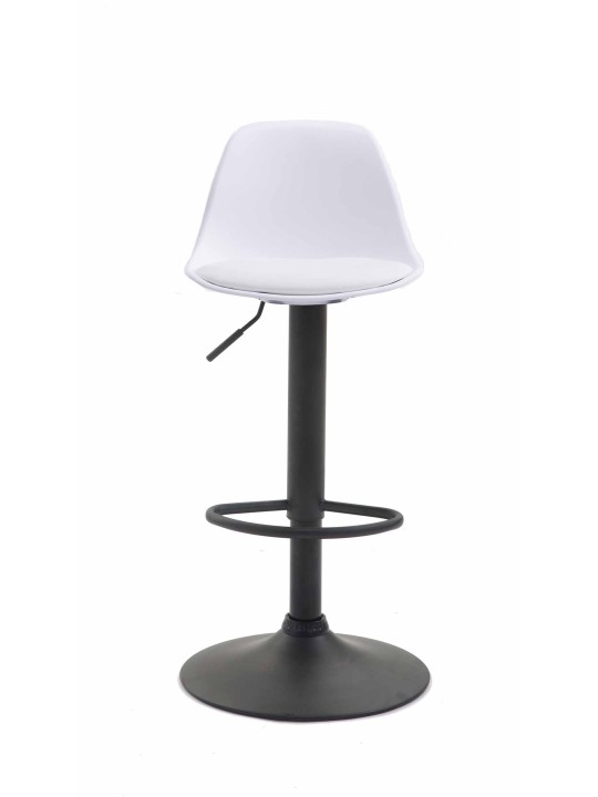 Tabouret de bar Kiel simili cuir, blanc