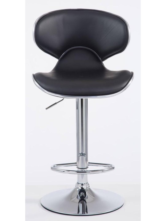 Lot de 2 tabourets de bar Las Vegas V2 similicuir chrome, noir Lot de 2 tabourets de bar Las Vegas V2 similicuir chrome, noir