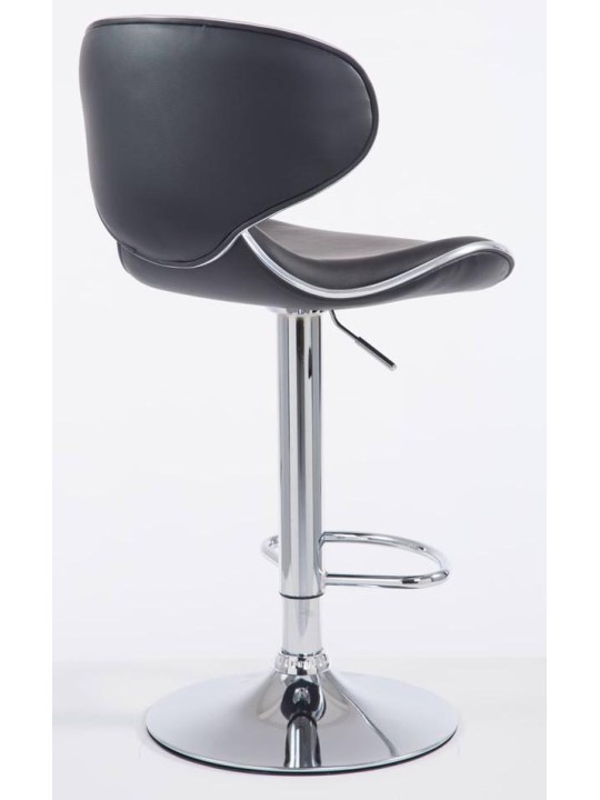 Lot de 2 tabourets de bar Las Vegas V2 similicuir chrome, noir Lot de 2 tabourets de bar Las Vegas V2 similicuir chrome, noir