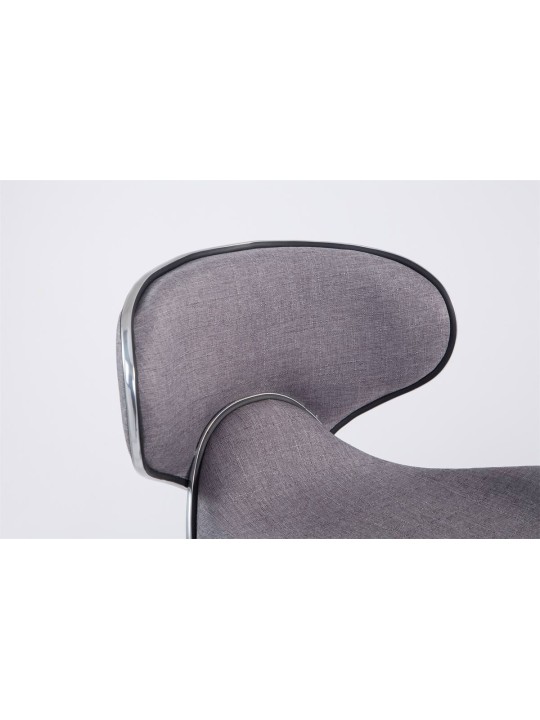 Lot de 2 tabourets de bar Las Vegas V2 tissu chrome, gris clair Lot de 2 tabourets de bar Las Vegas V2 tissu chrome, gris clair