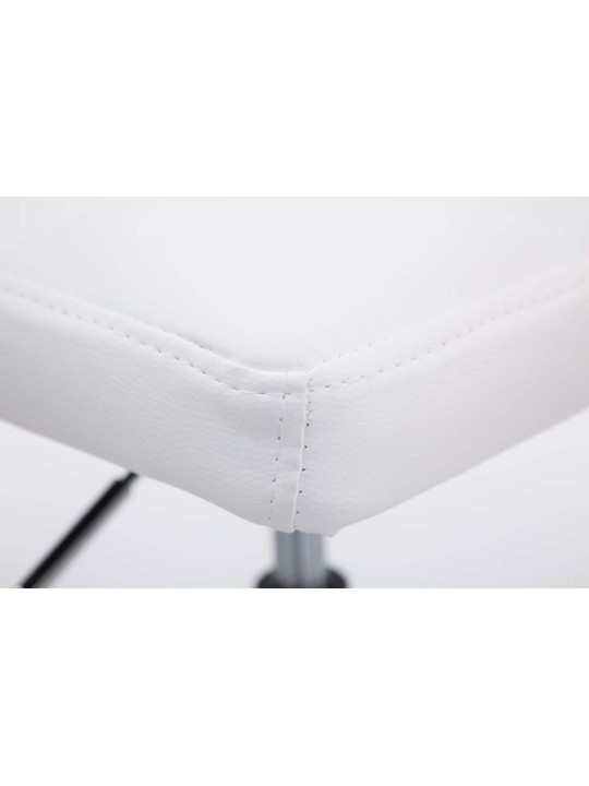 Lot de 2 tabourets de bar Palma V2 simili cuir, blanc