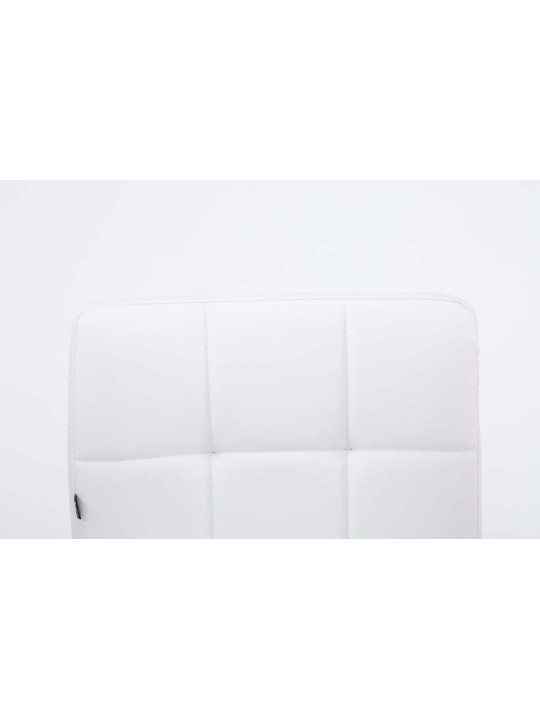 Lot de 2 tabourets de bar Palma V2 simili cuir, blanc