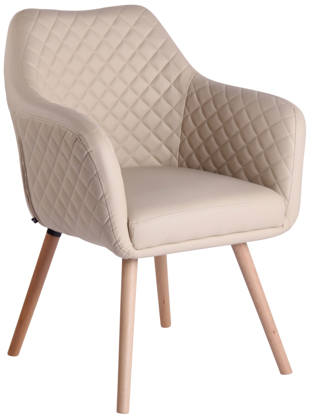Chaise de salle à manger Gent cuir synthétique natura, crème