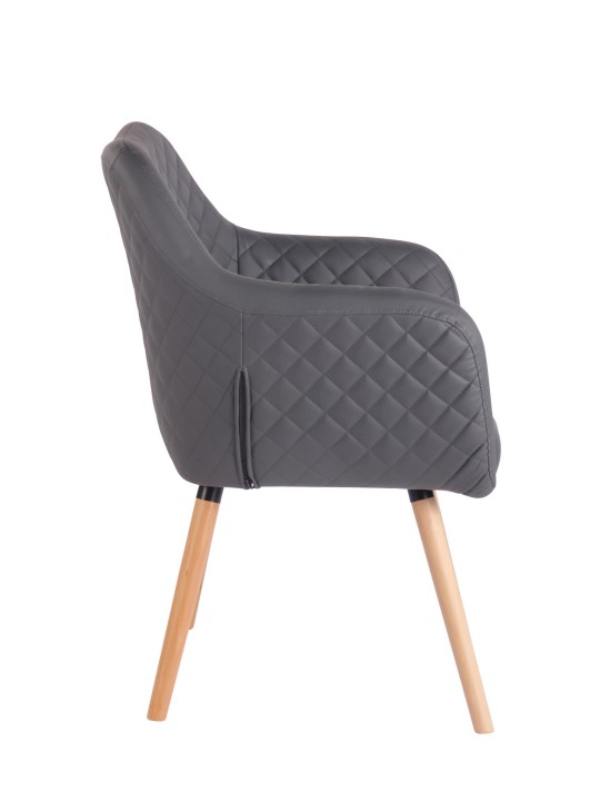 Chaise de salle à manger Gent similicuir natura, gris