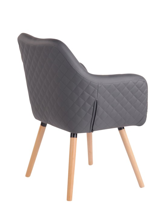 Chaise de salle à manger Gent similicuir natura, gris