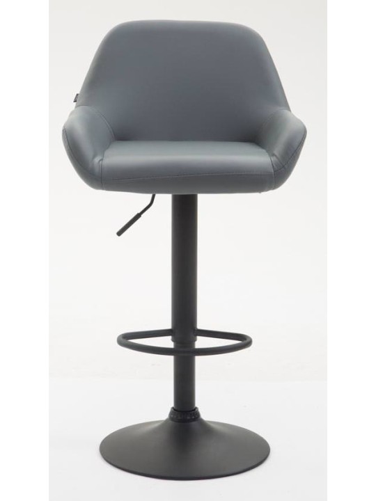 Lot de 2 tabourets de bar Braga simili cuir noir, gris Lot de 2 tabourets de bar Braga simili cuir noir, gris