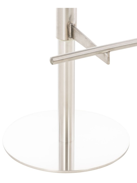 Tabouret de bar Cadiz simili cuir acier inoxydable, noir