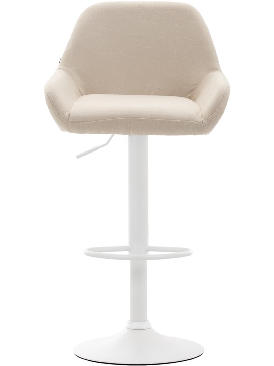 Tabouret de bar Braga tissu, crème