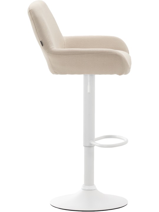 Tabouret de bar Braga tissu, crème