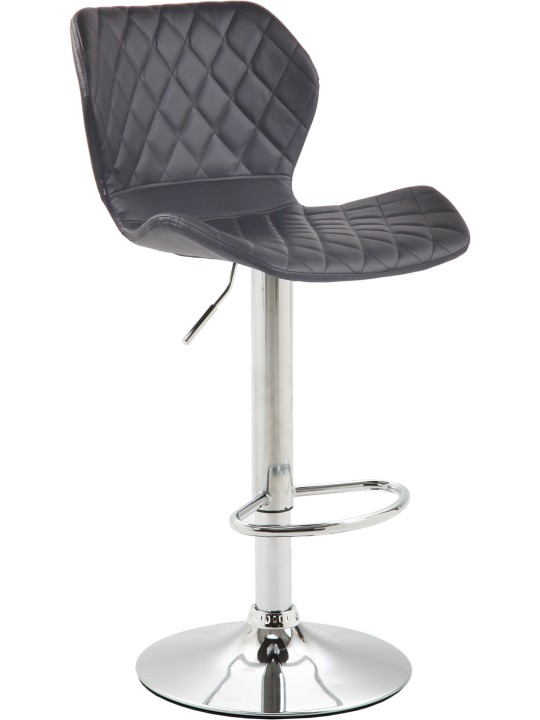 Tabouret de bar Cork similicuir chrome, noir Tabouret de bar Cork similicuir chrome, noir